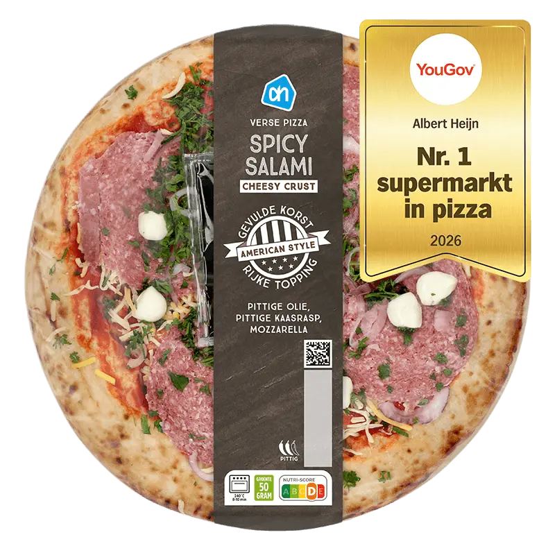 AH Verse pizza Amerikaans spicy salami