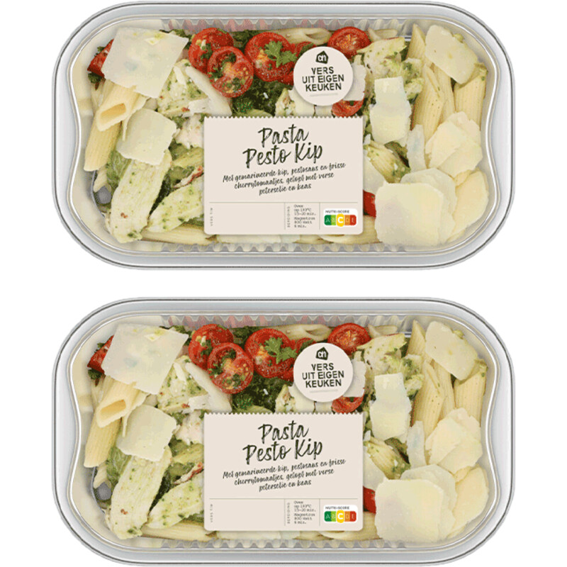 Een afbeelding van AH Verse pasta pesto kip 2-pack
