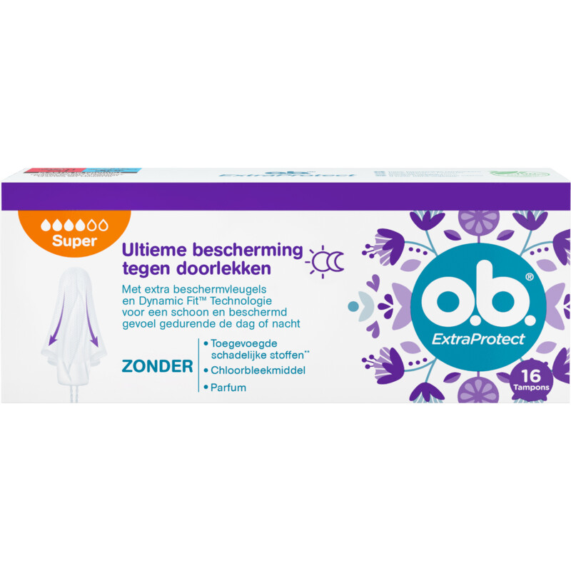 Een afbeelding van o.b. Extra protect tampons super