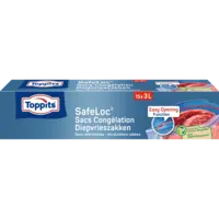 Toppits Safeloc diepvrieszakken 3 liter