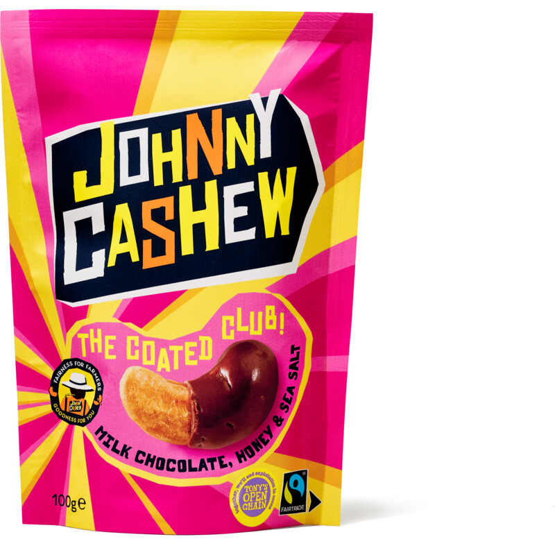 Een afbeelding van Johnny Cashew Chocolate honey sea salt limited edition