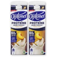 Optimel Proteine drinkyoghurt perzik peer 2-pack
