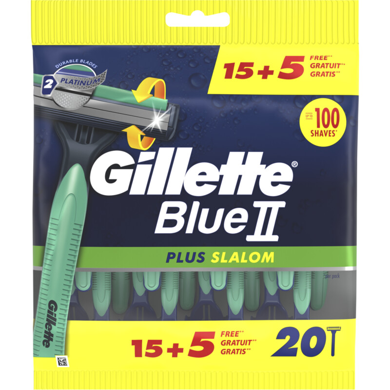 Een afbeelding van Gillette Blue II plus slalom scheermesjes