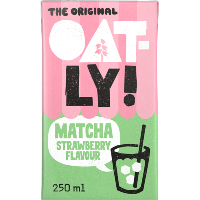 Oatly! Matcha strawberry flavour