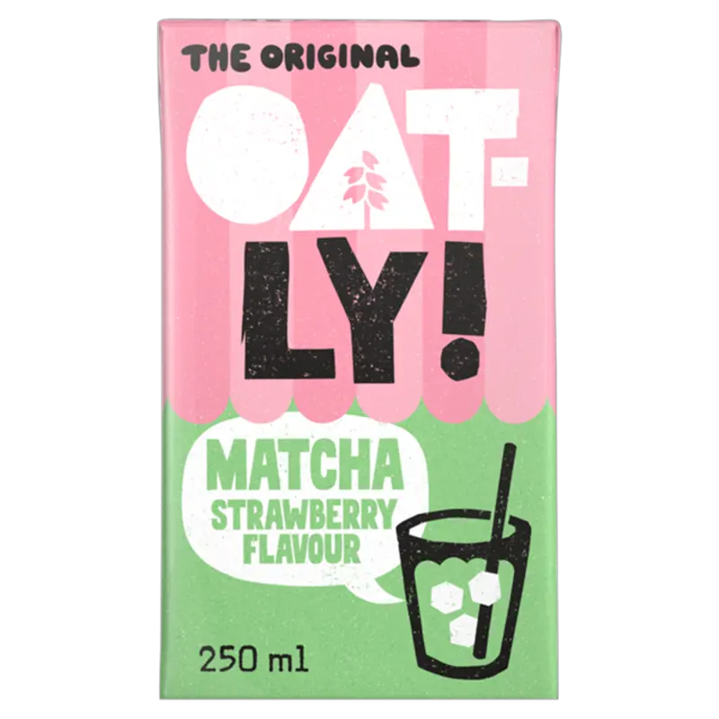 Oatly! Matcha strawberry flavour