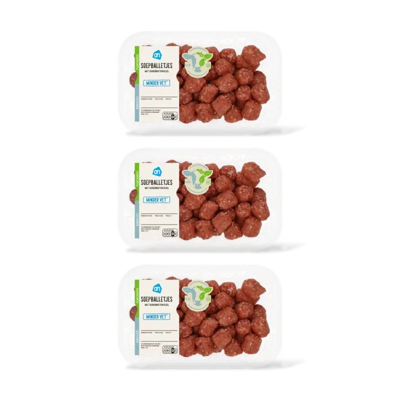 AH Soepballetjes minder vet 3-pack
