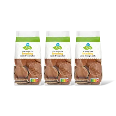 pdp-image-AH Biologisch Roomboter honing mini stroopwafels 3-pck
