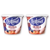 Optimel Yoghurt vezels aardbei blauwe bes 2-pck