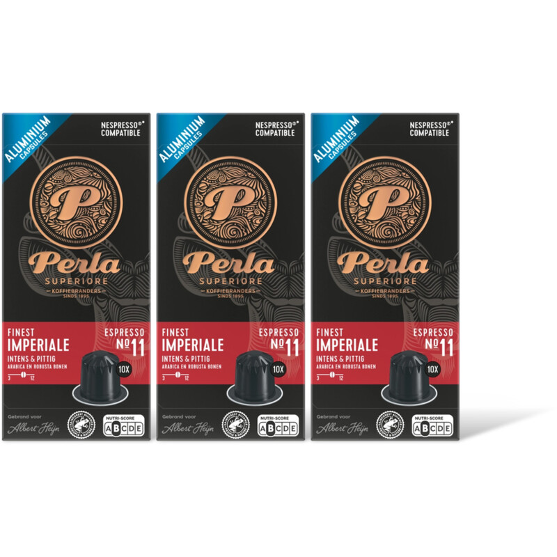 Perla Superiore Finest espresso imperiale capsules 3-pck