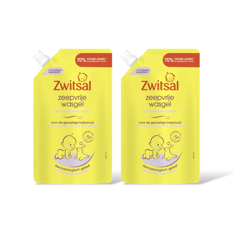 Baby zeepvrije wasgel navulpak 2-pack
