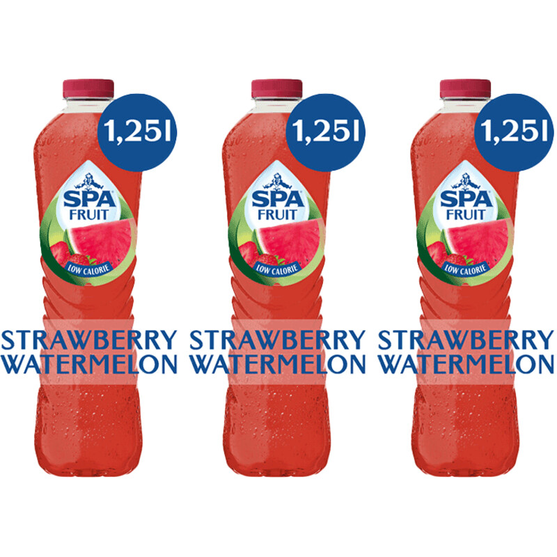 Een afbeelding van Spa Fruit strawberry watermelon 3-pack
