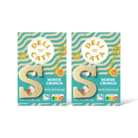 Delicata Chocoladeletter wit kokos crunch 2-pack