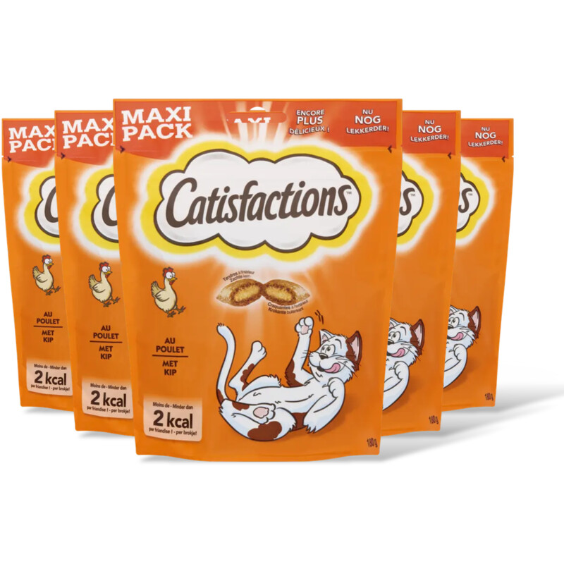 Catisfactions Kattensnack kip maxipack snack 5-pack