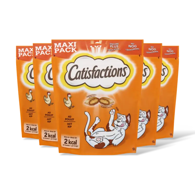 Catisfactions Kattensnack kip maxipack snack 5-pack