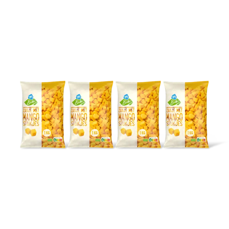 Zakje met mango stukjes 4-pack