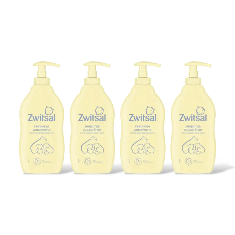 Baby zeepvrije wascrème 4-pack