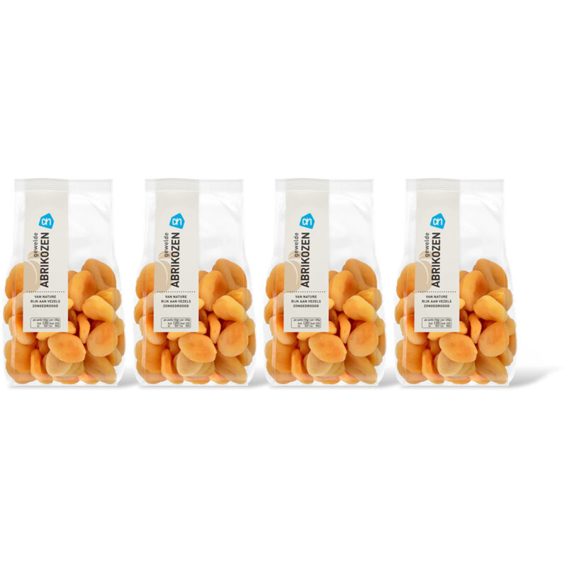AH Gewelde gedroogde abrikozen 4-pack