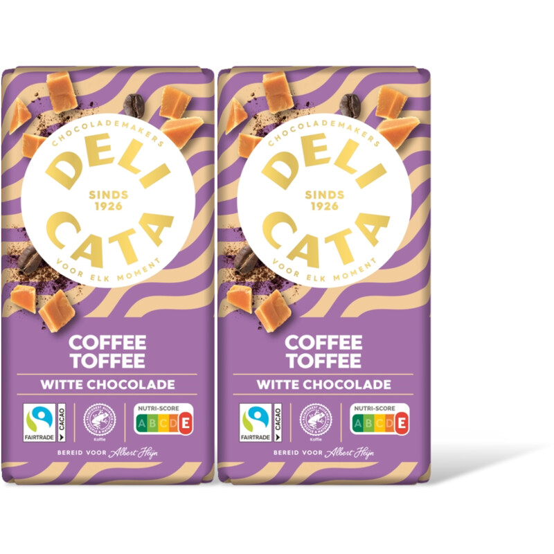 Delicata Reep latte karamel witte chocolade 2-pck