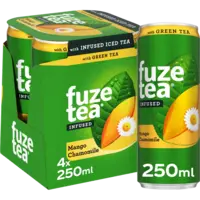Fuze Tea Green ice tea mango chamomile 4-pack
