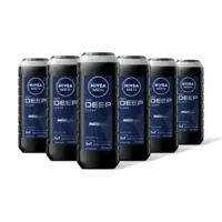 NIVEA Men deep clean shower gel 6-pack