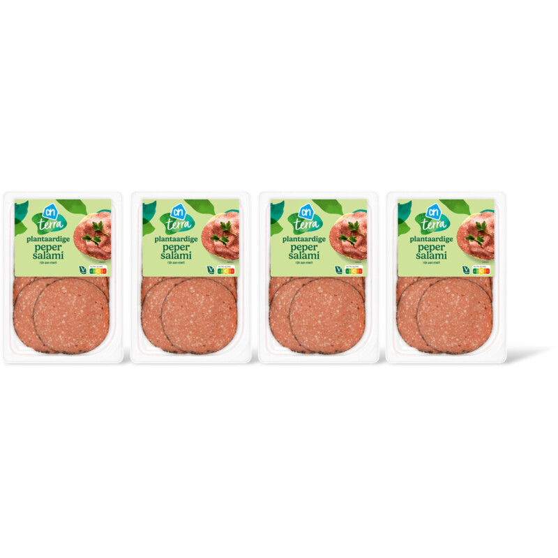 AH Terra Plantaardige pepersalami 4-pack