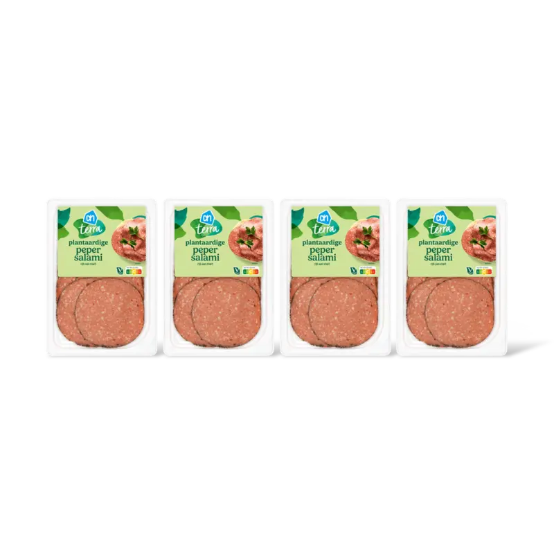 AH Terra Plantaardige pepersalami 4-pack