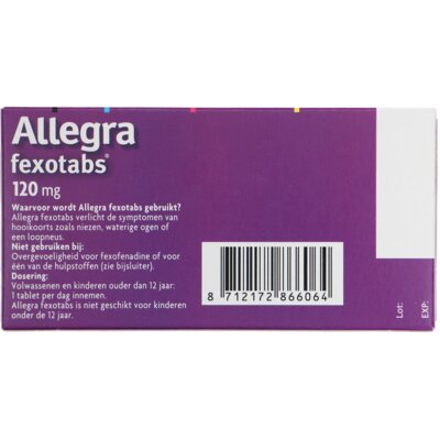 pdp-image-Allegra Fexotabs 120mg omhulde tabletten