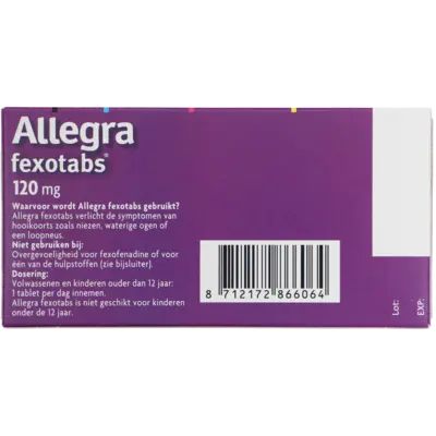 pdp-image-Allegra Fexotabs 120mg omhulde tabletten