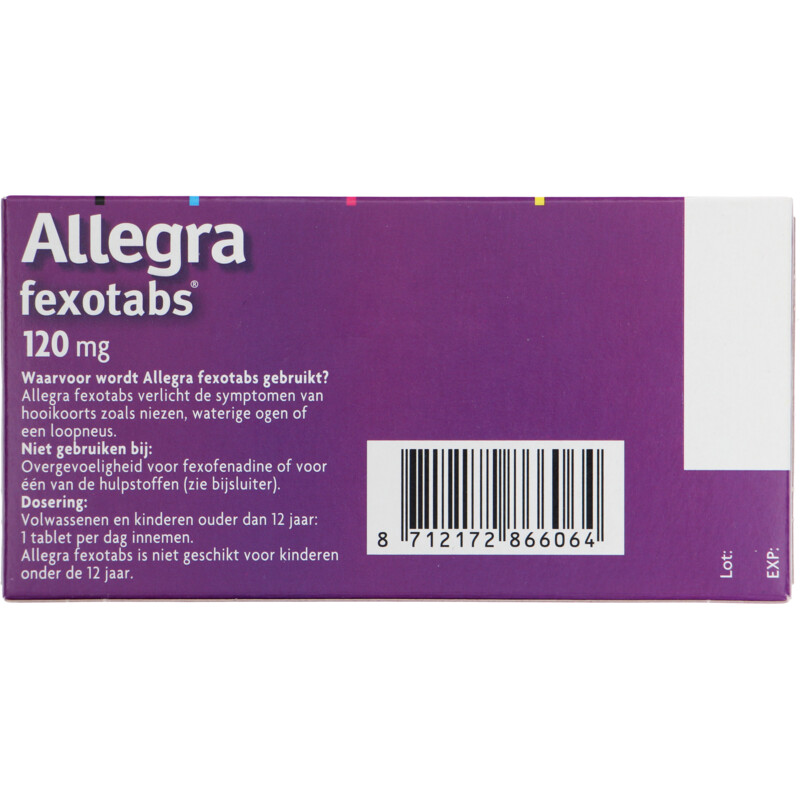 Een afbeelding van Allegra Fexotabs 120mg omhulde tabletten