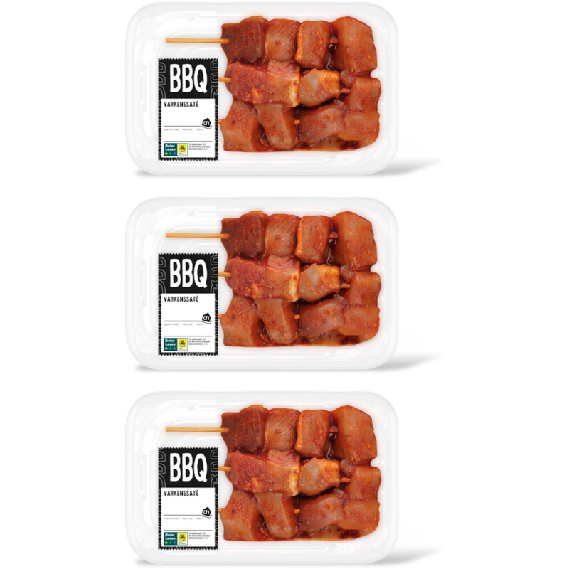 AH BBQ varkenssatÃ© 3-pack