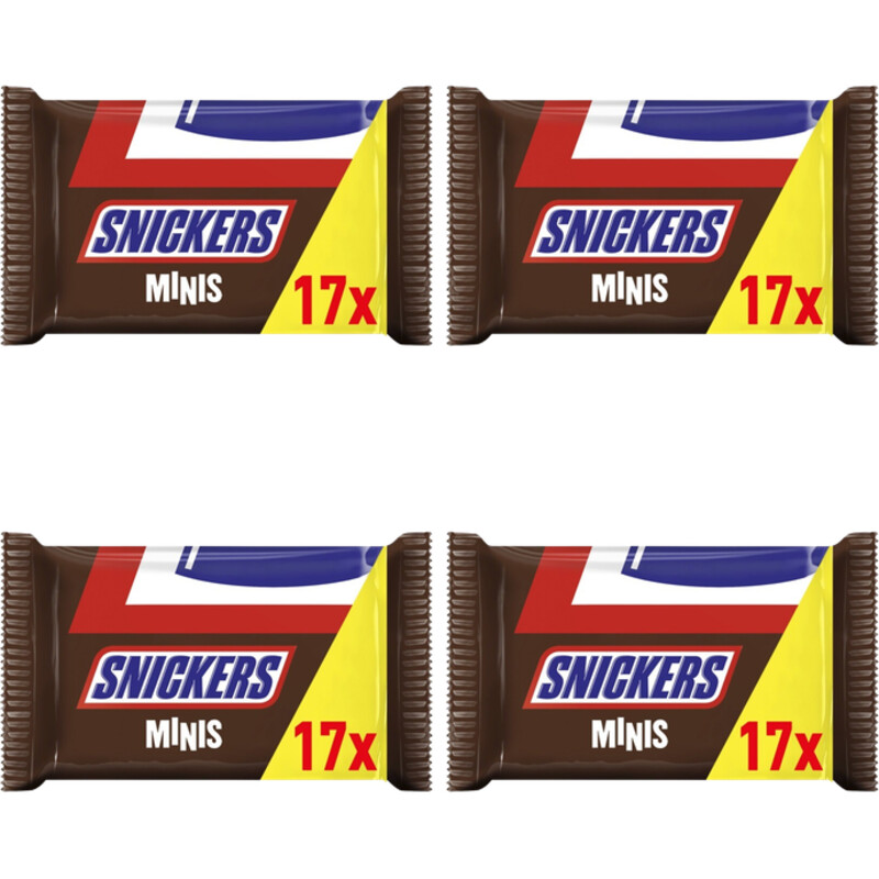 Een afbeelding van Snickers Minis repen uitdeelzak 4-pack