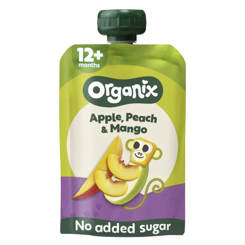 Knijpfruit Appel, Perzik & Mango 12+m