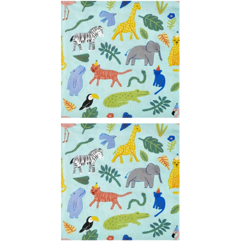 Een afbeelding van AH Servet jungle 33cm 2-pack