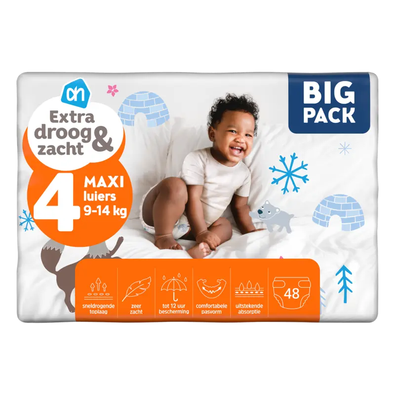 Extra droog en zacht luiers maat 4