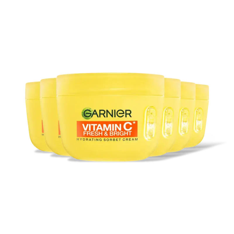 Garnier Vit c fresh/bright sorbet cream 6pk