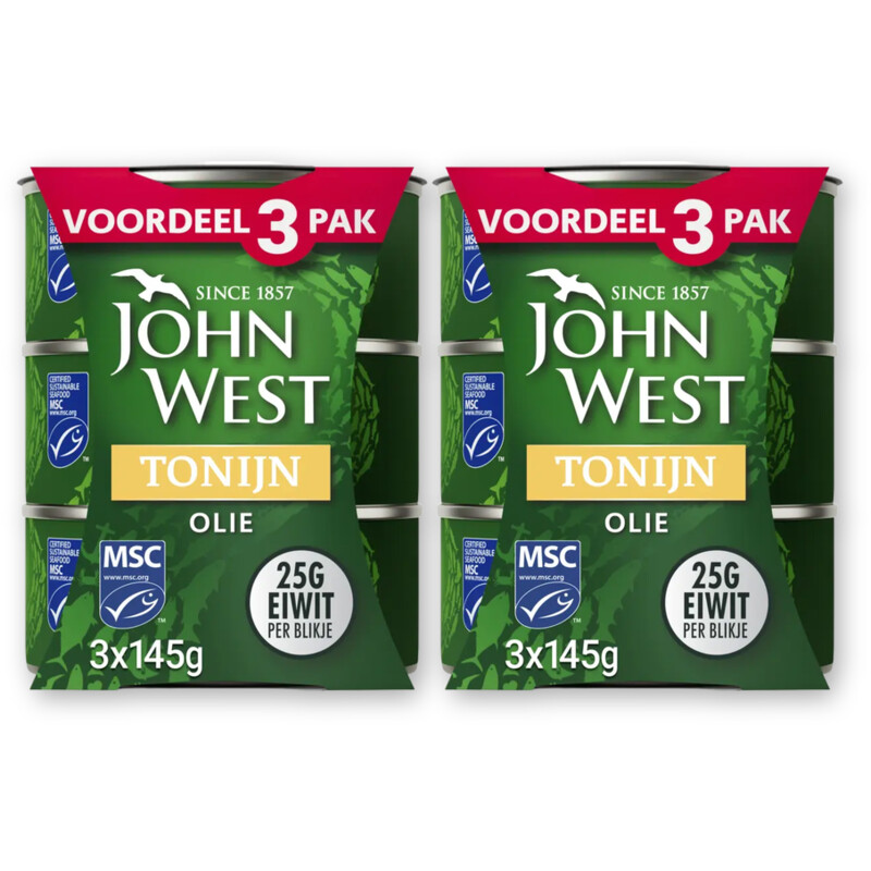 John West Tonijn in olie 3-pack 2-pack