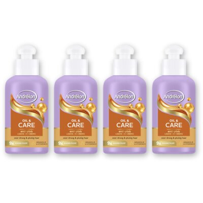 pdp-image-Andrélon Oil&care anti-pluis leave-incrème 4-pack