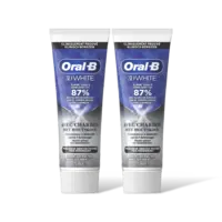 Oral-B 3D White met houtskool tandpasta 2-pack