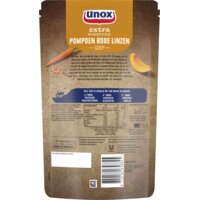 Een afbeelding van Unox Pompoen rode linzensoep