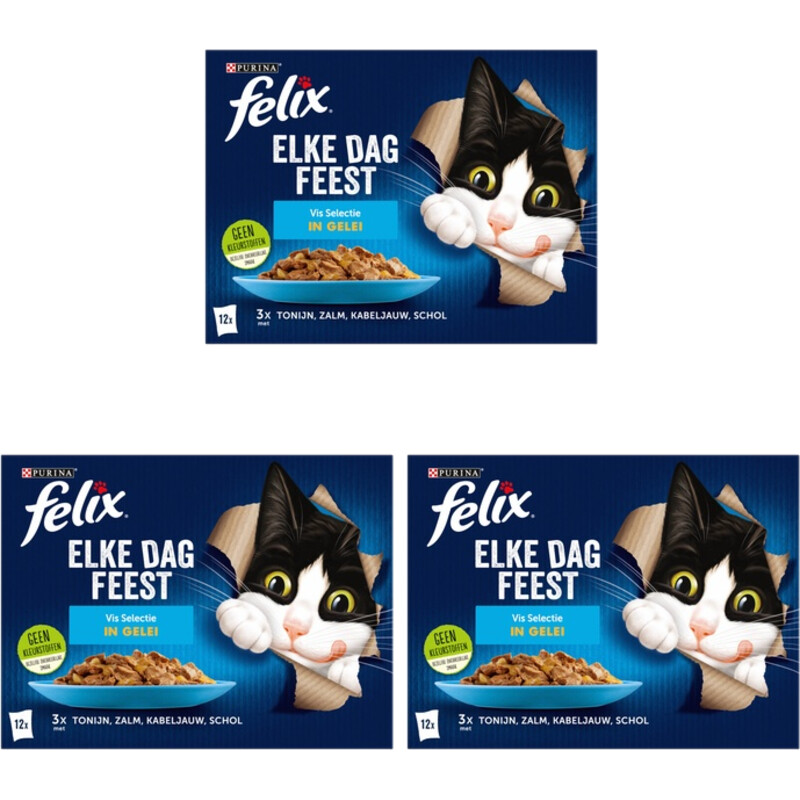 Een afbeelding van Felix Elke dag feest vis in gelei 3-pack