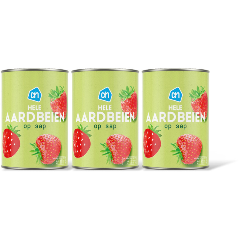 AH Aardbeien op sap 3-pack
