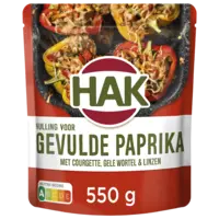 Hak Uit de oven gevulde paprika