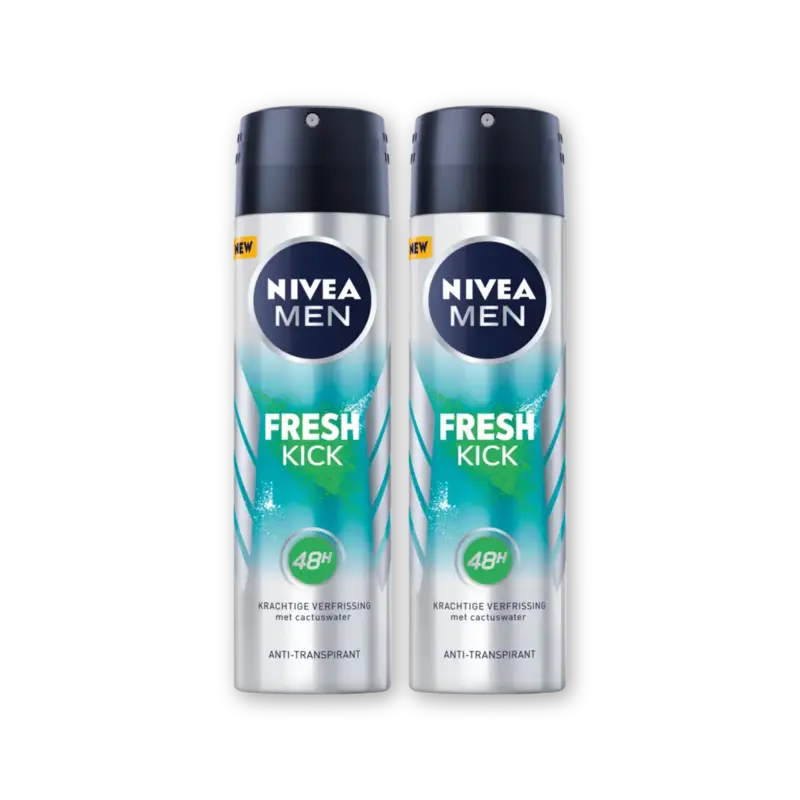 NIVEA Men fresh kick deodorant 2-pack
