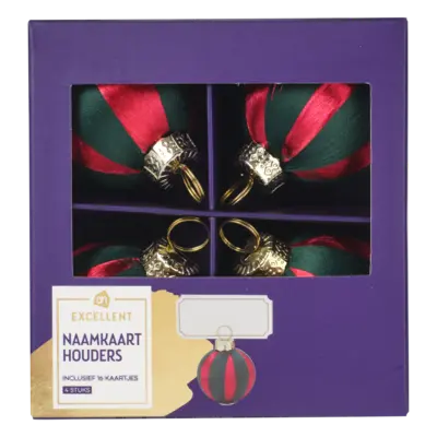 pdp-image-AH Excellent Naamkaarthouder kerstbal satijn