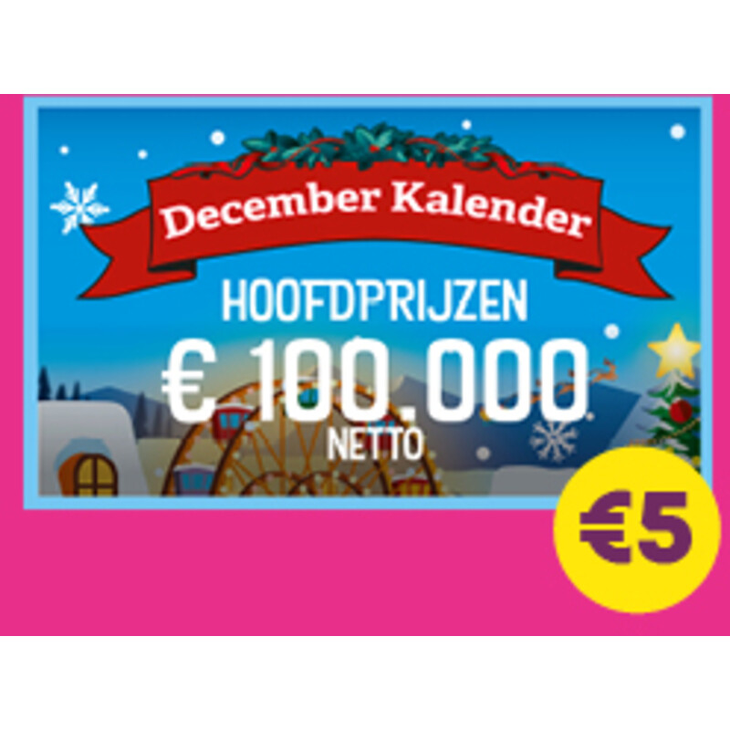 Een afbeelding van Kraslot December kalender 5 euro