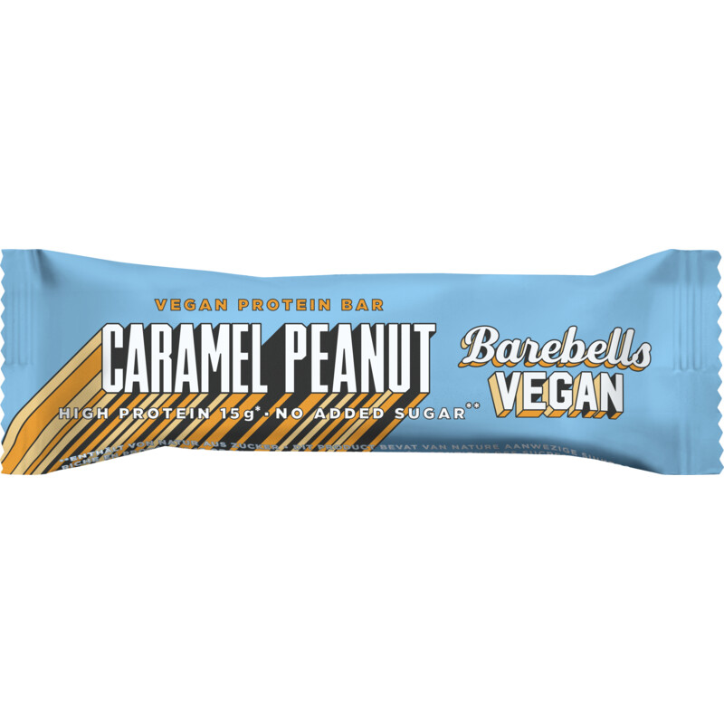 Een afbeelding van Barebells Vegan protein bar caramel peanut
