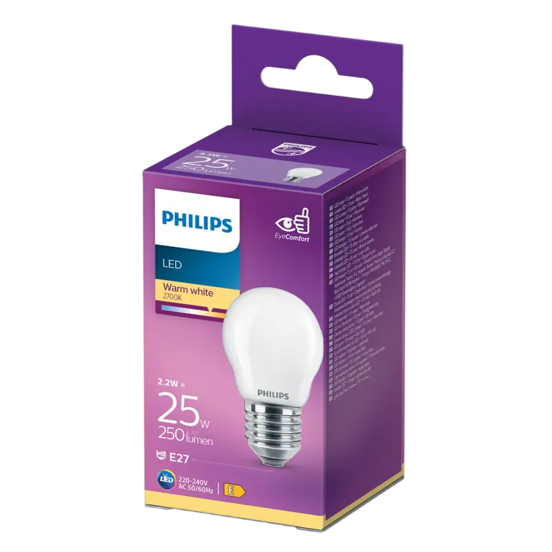 Philips Led fil kogel mat E27 25W