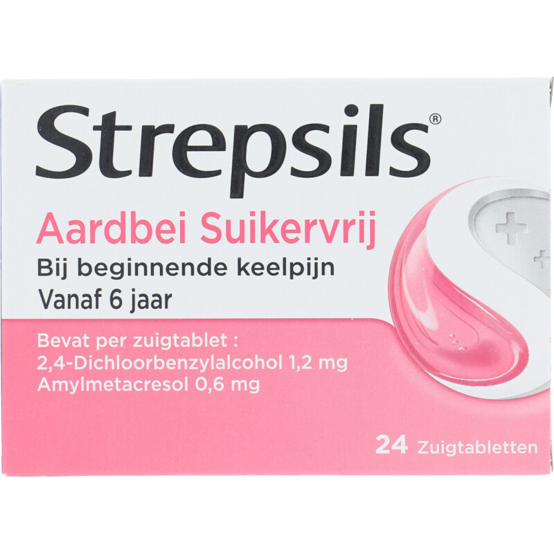 Een afbeelding van Strepsils Aardbei suikervrij zuigtabletten