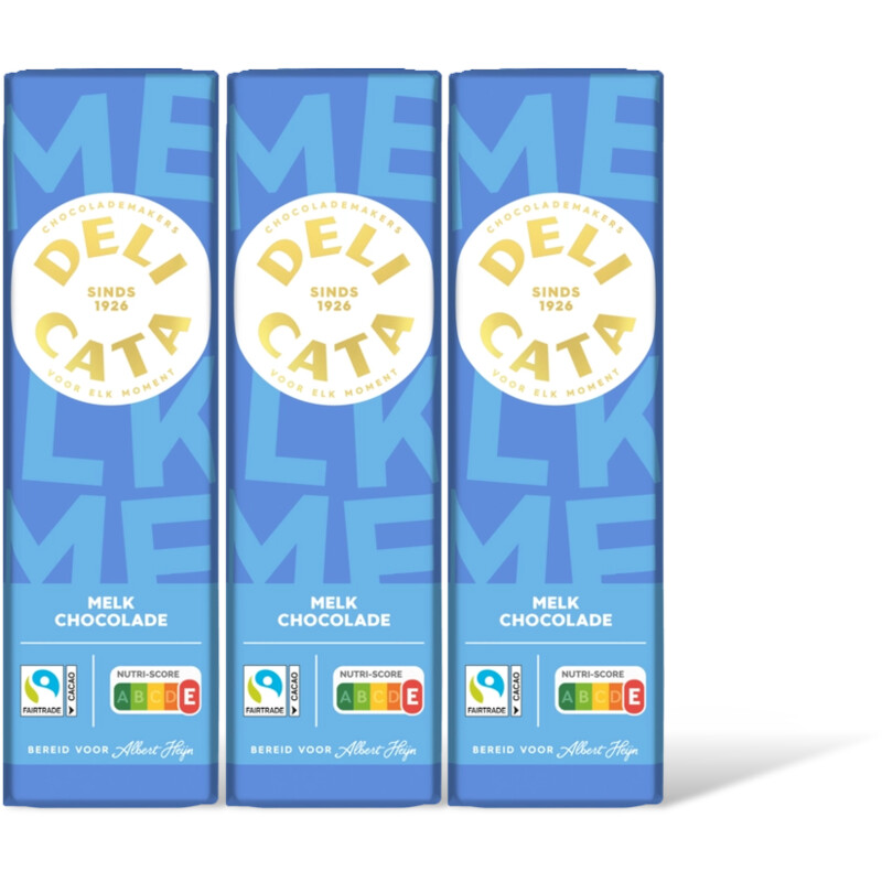 Delicata Reep melk chocolade 3 pack