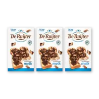 De Ruijter Chocolade vlokken melk 3-pack